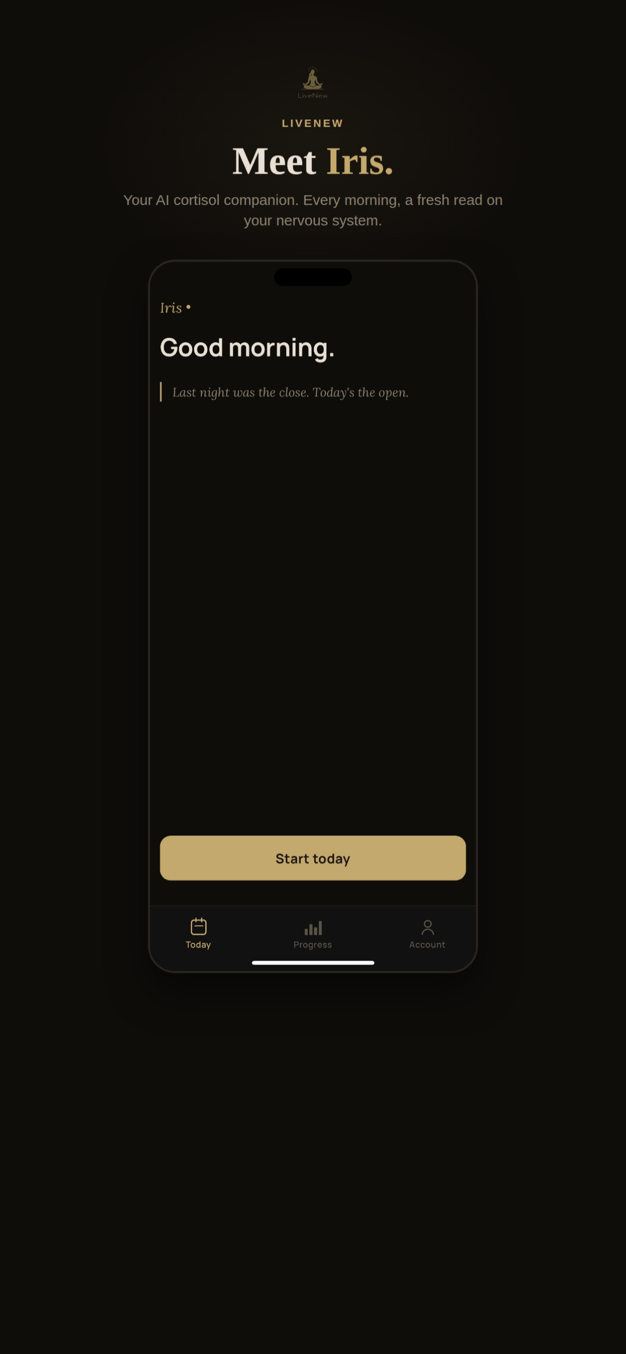 LiveNew app screen